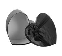 Balacoo Heart Shape Gift Box with Lid Medium Black Gift Packaging Box for Valentine's Day Birthday Wedding Floral Arrangement and Storage
