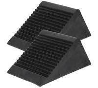 Balacoo Heavy Duty Rubber Wheel Chocks with Portable Design 2pcs Non Slip Tyre Stoppers Keeps Vehicle Steady for Cars and Trucks during Loading/unloading and Changing a Wheel