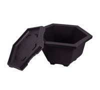 Balacoo Hexagonal Plastic Planting Pot for Bonsai Trees and Vegetables with Improved Survival Rate and Permeability, Suitable for Gardening and Plant Breeding