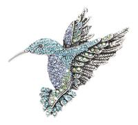 Balacoo Hummingbird Brooch Pin for Women with Rhinestone Decoration, Alloy Material, Impeccable Craftsmanship and Sturdy Design, Stylish and Elegant Accessory for Clothing Decor