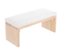 Balacoo Japanese Style White Cortical Real Wood Nail Arm Rest Cushion Comfortable the Touch Nail Lamp Holder for Manicure Work