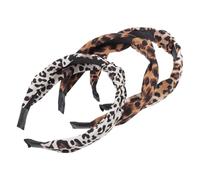 Balacoo Knotted Headbands that Hold Hair Tightly Wide Cloth Hairbands Leopard Print 3 Pcs Chic and Beautiful Hair for Girls and Ladies Suitable for Concerts and Special Occasions