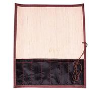 Balacoo Large Capacity Bamboo Pencil Roll Bag with Oxford Cloth, Roll up Type Stationery Holder for Water Colour Brush and Paintbrush, Prevents Pen Point Breaking and Falling, Stylish