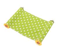 Balacoo Light Green Bird Hammock Bed for Cockatiel and Parakeet Easy Installation and Play Area, Soft Cloth and Wood Material Suitable for Bird Cage Use