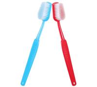 Balacoo Lightweight Plastic Giant Toothbrush Set 2Pcs Large Decorative Props for Outdoor Events and Social Media Photos