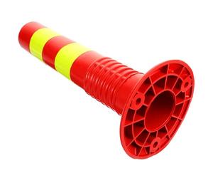 Balacoo Lockable Parking Bollard with Practical Design and Easy Installation, Red Pu Material Driveway Safety Bollard for Harsh Environments and Different Scenarios
