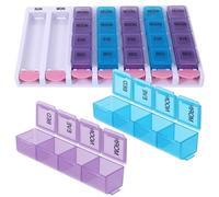 Balacoo Medicine Storage Holder Portable Case for Outdoors, Medication Dosage Planning Organizer Case PP ABS Tablet Containers for Pills Days
