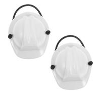 Balacoo Mini Hard Hats 2Pcs with Adjustable Spring Strap, Compact Plastic Construction Helmets for Doll Accessories and Pet Headgear, for Construction Party Supplies and Outdoor