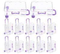 Balacoo Mini Suitcase Candy Storage Boxes 12Pcs Purple Lightweight Sturdy Cases for Wedding and Travel Parties