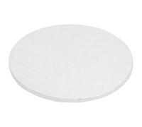Balacoo Multi-function Cake Drum round Cake Transfer Plate with Smooth Edging and No Burrs Silver Aluminum Foil and Corrugated Paper and Event Use Luxury Simple Design with Classy