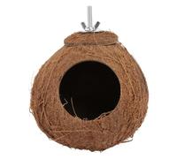 Balacoo Natural Coconut Shell Birds Nest for Parrots and Pet Birds Sturdy Brown Chewing Made with Coconut Shell and Stainless Steel Practical Hanging Nest