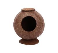 Balacoo Natural Coconut Shell Pet Sleeping Bed for Birds and Squirrels, Beautifully Crafted Animal Nest Suitable for Summer and Winter Use with Sturdy Brown Material