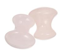 Balacoo Natural Powder Crystal Scraping Board Massaging Tool 2Pcs Mushroom Shaped for Face Neck Back Massage Relaxation