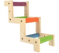 Balacoo Natural Wooden Parrot Ladder with Smooth Surface and Sturdy Stability, Bird Cage Perch Toy for Pet Birds and Hamsters, for Budgerigar Climbing and Aviary Accessories