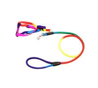 Balacoo No Pull Dog Harness Adjustable Pet Vest Harness Durable Colorful Rainbow Practical Nylon Dog Leash for Small Medium Large Dogs Size-M