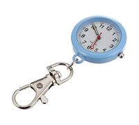 Balacoo Nurse Pocket Watch with Key Buckle Metal Nurse Watch Women Clip on Watch Glass Quartz Pocket Watch Badge Watches for Doctor Nurse Easy to Read