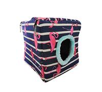 Balacoo Parrot Nest Winter Warm Hanging Hammock Plush Pet Bird Swing Cube Bed Cave Cage Decor Small Animals House for Hamster Rabbit Squirrel Chinchilla Guinea Pig Rat Mice(Random Pattern)