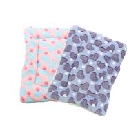 Balacoo Pet Blanket Mat Warm Cushion for Dogs and Cats, Plush Soft Surface Washable Sleeping Pad with Thermal Insulation, Suitable for Seasons and Indoor Use, 2Pcs Random Color