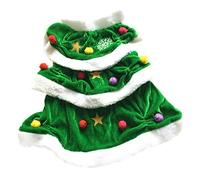 Balacoo Pet Christmas Tree Costume Funny Dog Xmas Party Costume Cosplay Clothes Coats Apparel for Puppy Small Dog Cat (Green) Size S
