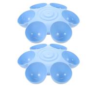 Balacoo Pet Feeding Bowls Easy to Clean and Convenient to Use Flower Shaped for Cats and Pets 2pcs 6-petals Design, Plastic Material for Food and Water Feeding