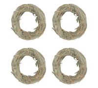 Balacoo Pet Molar Grass Ring Resistant to Biting and Convenient to Store 4pcs Natural Bamboo Leaf Grass for Rabbit and Hamster Teeth Grinding for Small Animal Chewing and Dental Health