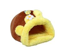 Balacoo Pet Winter House Bee Design Warm Nest for Hamster Guinea Pig Squirrel Soft Washable Small Animal Bedding Portable 10X9.8X8.3 Inch