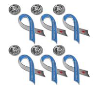Balacoo Pin Badge Zinc Awareness 6pcs Alloy for Diabetes Ribbon Blue Lapel with Unique Design Advocacy Support for Health at Group Events