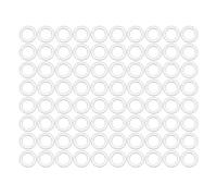 Balacoo Plastic Curtain Rings with Flexibility for Curtains 100pcs Easy to Install Perforated Hanging Rings Suitable for Pleated Style Window Treatments