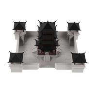 Balacoo Plastic Miniature Pavilion Statue for Bonsai and Aquarium Decor, Ancient Architectural Model for Garden Landscape and Indoor Tabletop Ornament