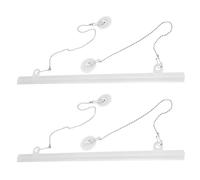 Balacoo Plastic Poster Hanger Clips 2Pcs 50Cm with Hooks and Chain for Shopping Mall Advertising and Retail Store Display