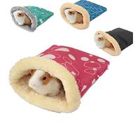 Balacoo Plush Hamster Sleeping Bag Warm Small Pet Sleep Sack Cage Nest Bed for Hamster Guinea Pig Hedgehog Rat Chinchillas (Random Color, S)