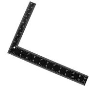 Balacoo Portable Compact Black Steel Right Angle Ruler for Leather Crafting and Technical Illustration, Precision Square Angle Measuring Tool for Woodworking and Layout Tasks