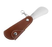 Balacoo Portable Foldable Shoe Horn for Effortless Shoe Wearing with Keychain Made of Stainless Steel and Synthetic Leather and Easy Carrying the Go, for Elderly and Pregnant Women