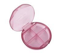 Balacoo Portable Mini Pill Box Organiser Easy to See Through PC Medicine Storage Holder with 4 Compartments and Buckle Design for Travel and Daily Use