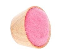 Balacoo Portable Red Wool and Wooden Pincushion with Comfortable Hand Feeling, Adorable Half-Circle Shape Sewing Needle Organizer for Quilting and Sewing Supplies