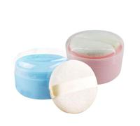 Balacoo Powder Puff Storage Box Portable Compact Powder Container 2pcs with Sponge and Abs Material, Easy to Dry and No Deformation for Travel and Daily Use