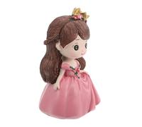 Balacoo Princess Cake Topper Little Girl Figurine Polymer Clay Pink Birthday Cake Decoration for Princess Theme Parties Compact and Durable Table Shelf Ornament