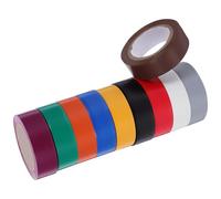 Balacoo Professional High Heat Resistant Tape Pvc Electrical Insulation Tape 10 Rolls Multi-colour for Wiring and Cable Organisation Suitable for Indoor and Outdoor Electrical