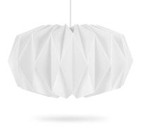 Balacoo Puzzle Pendant Lamp Shade Modern Geometric Ceiling Light Cage Guard Origami Paper Art Lamp Cover Light Bulb Protector For Living Room Bedroom Bathroom White, 42X42X17CM