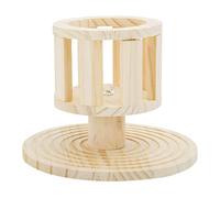 Balacoo Rabbit Friendly Wooden for Feeder Rack and Guinea Pigs Food, Environmentally Khaki Hay Bowl Stand for Feeding Rabbits Small Animals