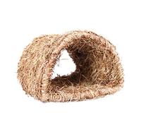 Balacoo Rabbit Grass Tunnel,Natural Straw Woven Tunnel Winter Warm Hideaway Hut for Bunny Gerbil Ferrets Guinea Pig Chinchilla