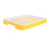 Balacoo Rabbit Litter Box Small Animal Poop Tray Plastic Rectangular with Separation Design and Stable Feature Suitable for Hamster and Pet Cages Use