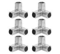 Balacoo Rack Storage 6pcs Wardrobe Three-Way Metal Connectors 13mm and Four-Way Tube Joints with Strong Loadbearing Capacity for Portable Units Shoe Shelving
