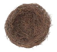 Balacoo Rattan Bird Nest Ornament Multi-functional Easy to Install 10 Inch Handmade Brown Decorative Nest for Birds Garden Landscape Design Photo Prop and Outdoor Decor
