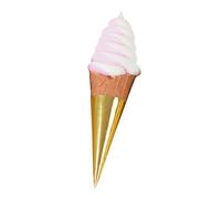 Balacoo Realistic PVC Fake Ice Cream Cone Model for Photo Prop and Shop Window Display Lifelike Dessert Display Ornament White and Pink Dual Color Simulation Ice Cream Decor for Food