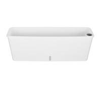 Balacoo Rectangular Self-watering Planting Pot Long Planter Box with Drainage System White Window Sill Planter for Indoor and Outdoor Vegetables Herbs Gardening