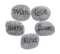Balacoo Resin Decorative Pebbles 5pcs Chic Appearance for Multi-function Flowerpot Stones, Suitable for Rock Gardens, Fish Tank and Crafts