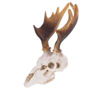 Balacoo Resin Deer Skull Reptile Hideout Cave for Terrarium Decor Lifelike Reptile Hiding Place Stress-reducing Lightweight Ornament for Snake Enclosure Accessories