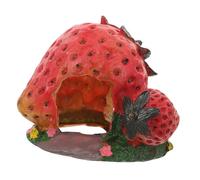 Balacoo Resin Strawberry Shaped Turtle Basking Platform Aquarium Hideout for Turtles Frogs Lizards Easy Clean Reptile Habitat Decor for Aquatic Environments