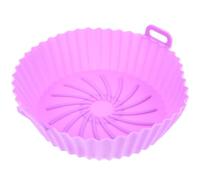 Balacoo Reusable Purple Non-stick Silicone with Handle Air Fryer Liner Baking Pad Sturdy Mat Preventing Food Sticking and Easy Cleaning for Air Fryers for Baking Snacks